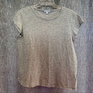 James Perse Grey Scoop Neck T-Shirt